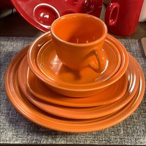 Fiesta Tangerine 6 piece setting